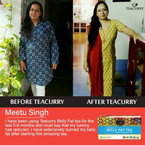 Teacurry Belly Fat Tea Before after Image - best tea for belly fat - belly fat burning tea - best tea for flat tummy - best tea to lose belly fat