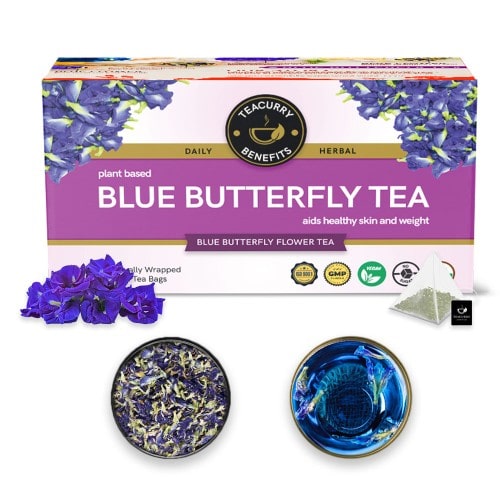 blue butterfly Tea box image