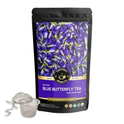 Blue Butterfly Tea pouch with infuser