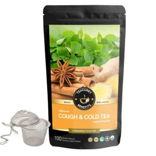 Cough Cold tea pouch image with infuser