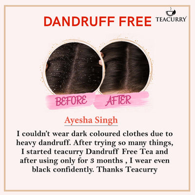 Teacurry Dandruff Tea used by Ayesha Singh