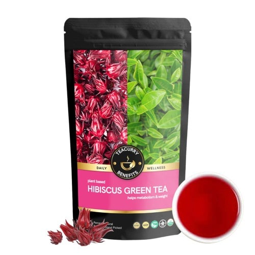 hibiscus green tea pouch image