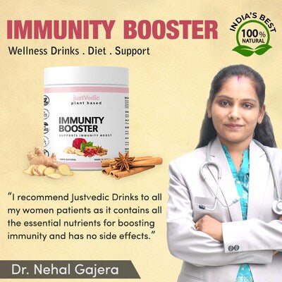 Justvedic Immunity Booster Drink Mix Approved by Doctor Nehal Gajera