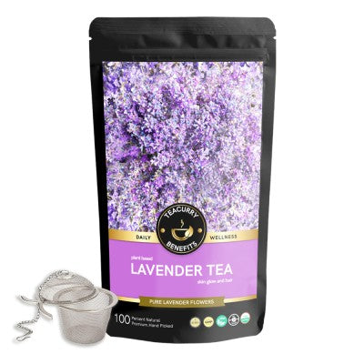 Lavender Tea - Helps In Alleviating Anxiety, Depression, Providing Pain Relief & Enhancing Sleep