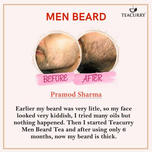 Men Beard Tea before after testimonial image