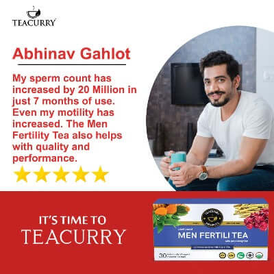 Teacurry Men Fertility Tea used by Abhinav Gahlot