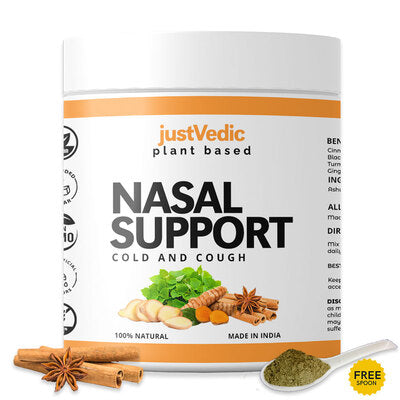 Justvedic Nasal Support Drink Mix Jar