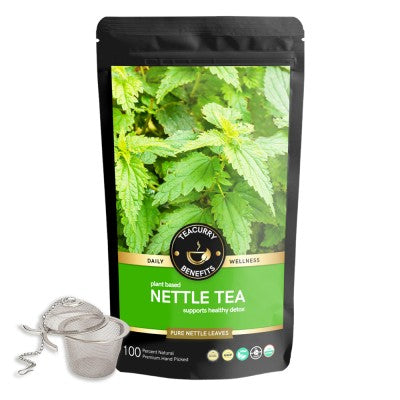 Teacurry Stinging Nettle Tea Loose pack with Infuser - loose nettle tea - organic loose leaf nettle tea