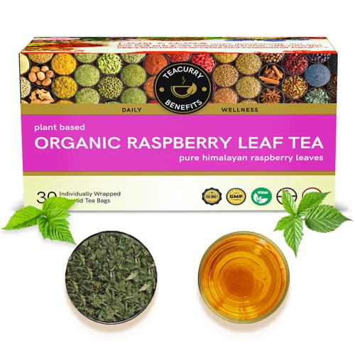 organic raspberry tea box main image