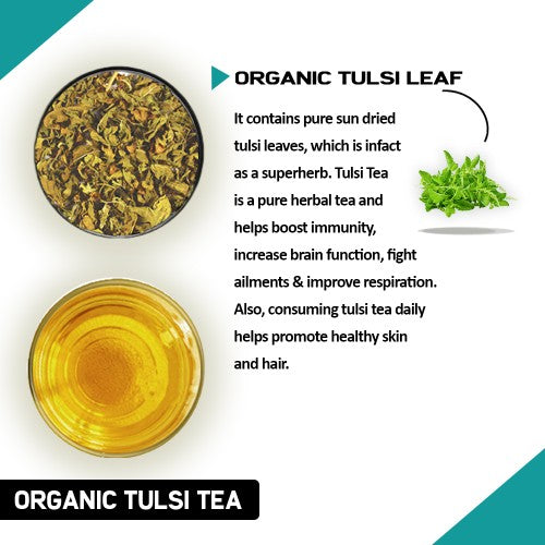 Organic Tulsi Tea - Helps with Immunity, Stamina & Metabolism
