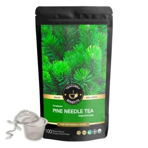 Teacurry Himalayan Pine Needle Tea Pouch with infuser