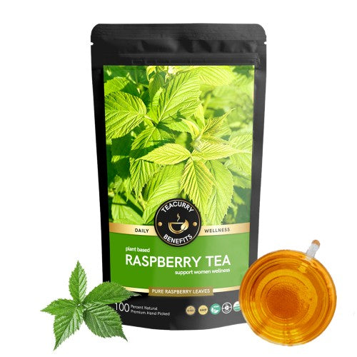 Teacurry Raspberry Tea Pouch  - raspberry tea to help get pregnant - raspberry tea trying to conceive