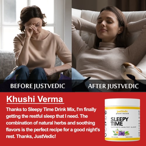 before and after use of sleepy time drink mix 