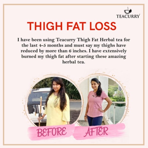 Testimonial of Teacurry Thigh Fat Tea Box - best herbal thigh fat burn tea - organic thigh fat burn tea