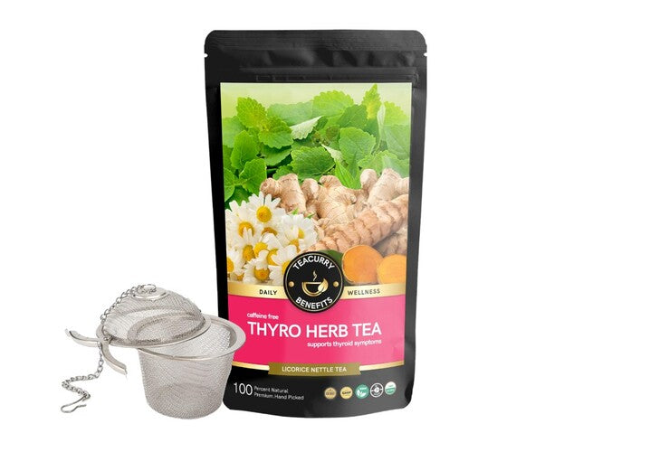 Thyoid support tea with infuser - best tea for thyroid function - best tea for thyroid health
